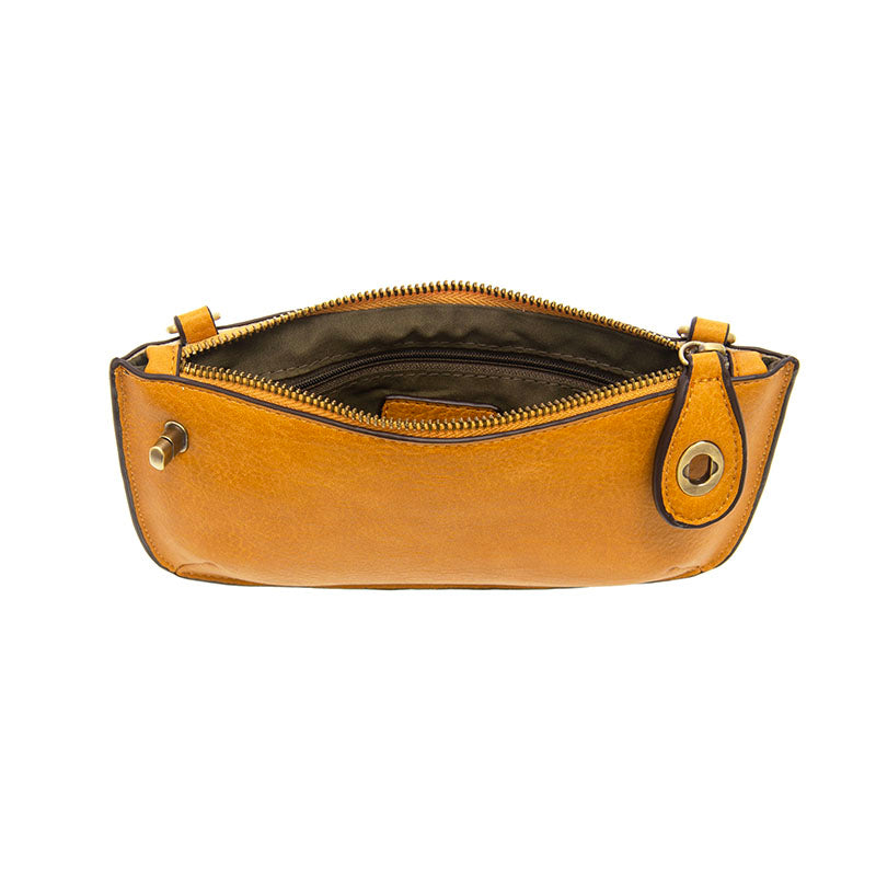 Mini Crossbody Wristlet Clutch in Honey