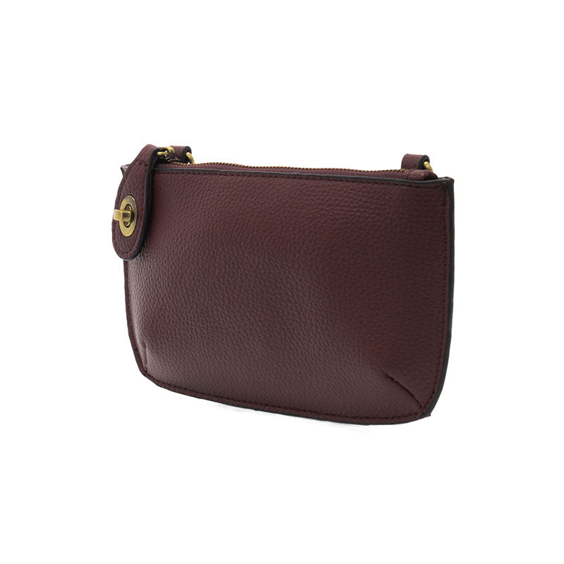 Mini Crossbody Wristlet Clutch in Deep Crimson