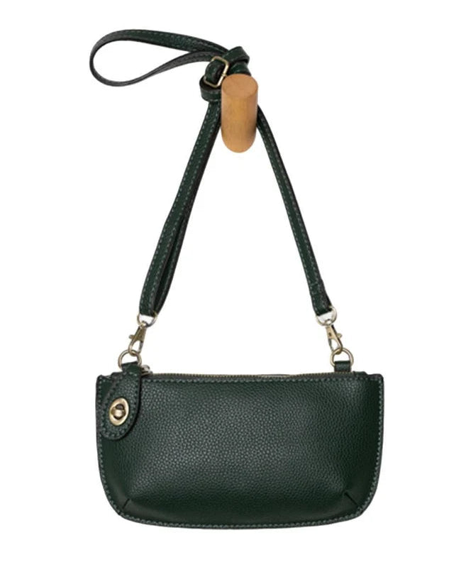 Mini Crossbody Wristlet Clutch in Highland Green