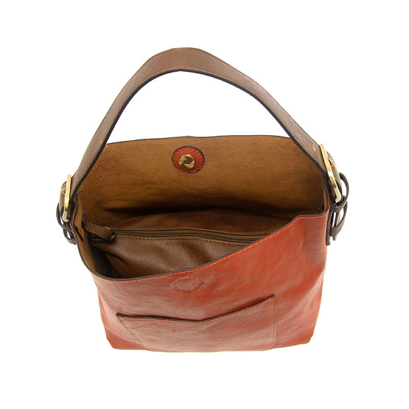 Hobo Handle Handbag in Terracotta