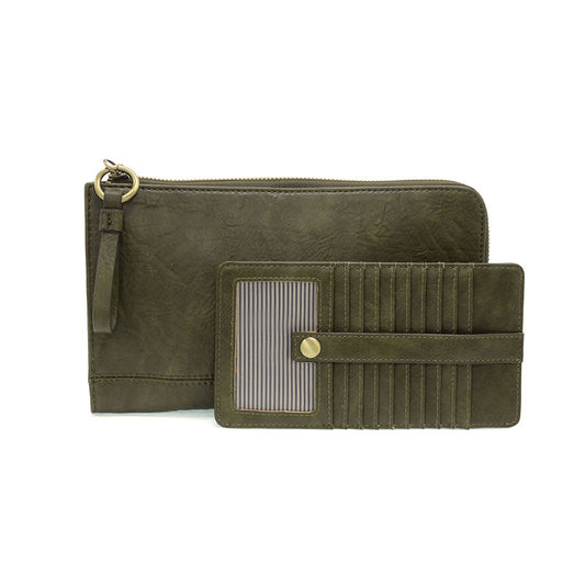 Karina Wristlet in Dark Olive