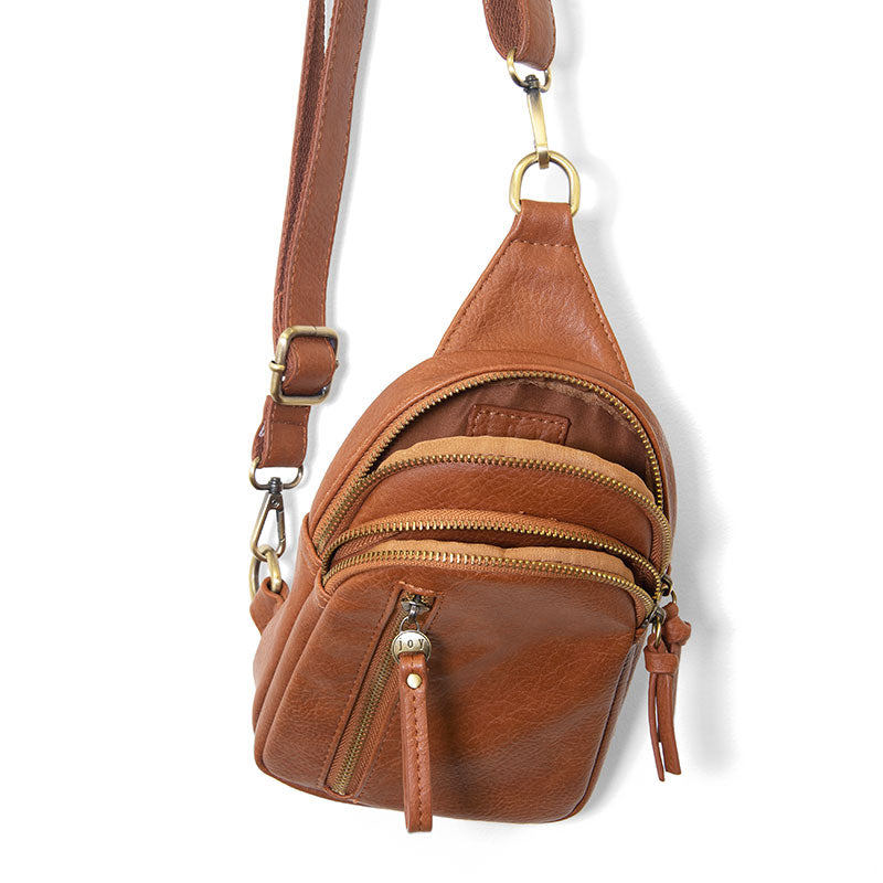 Skyler Sling Bag in Cognac
