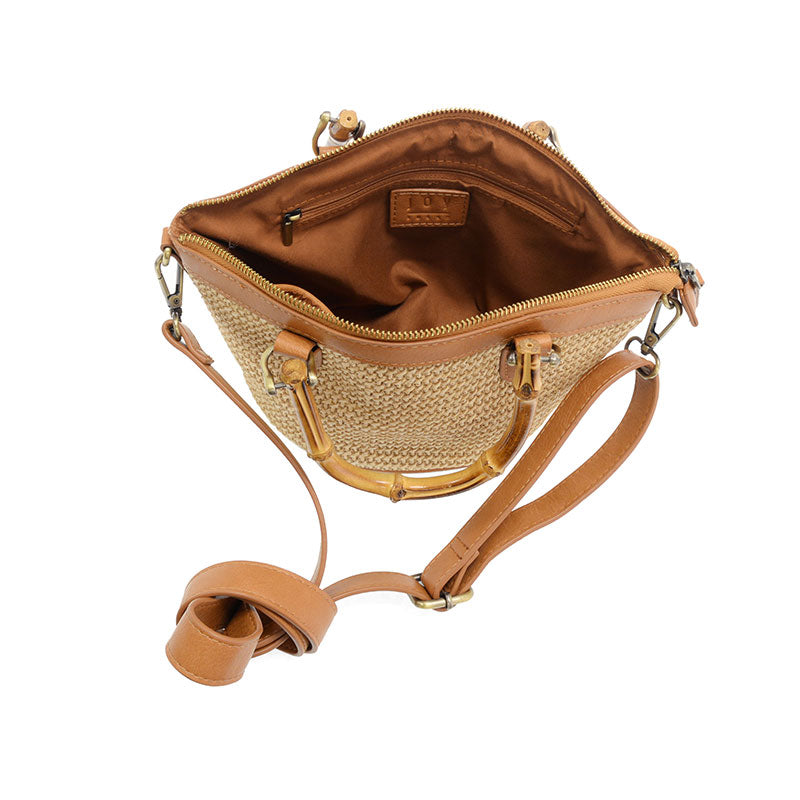 Millie Crossbody Bag in Natural Straw