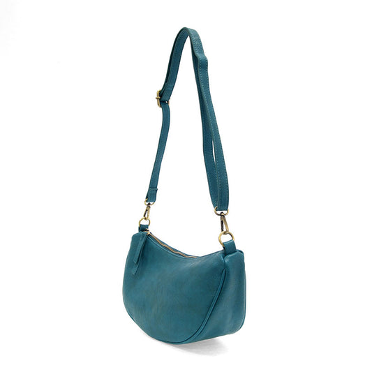 Miranda Crescent Crossbody Bag in Turquoise