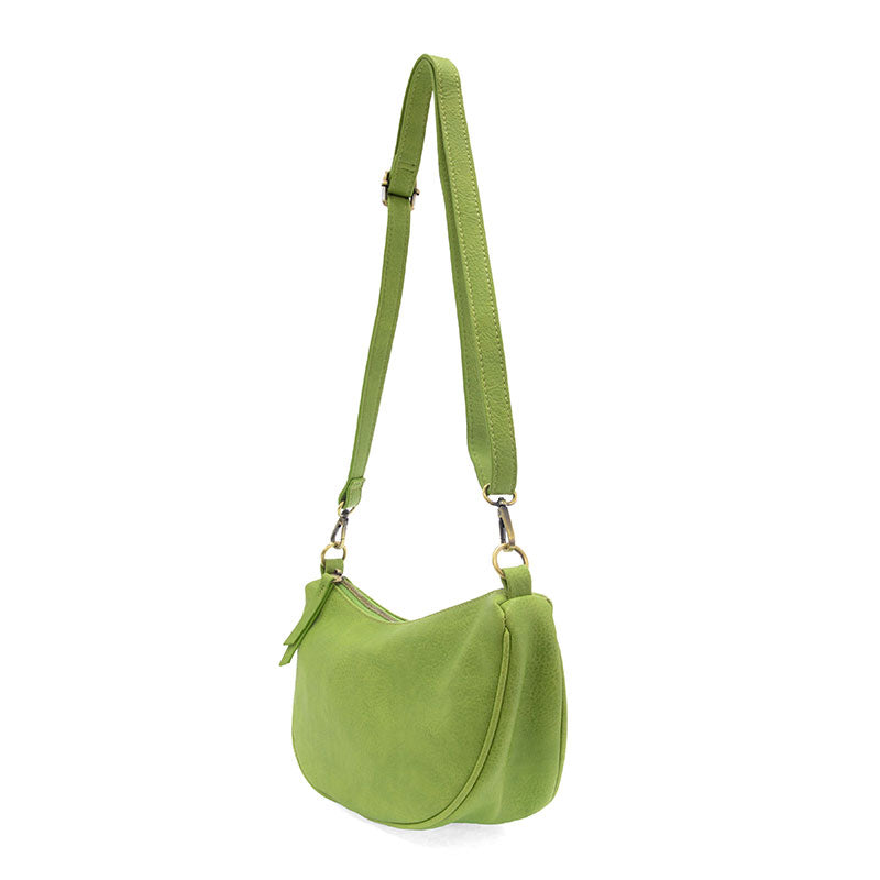 Miranda Crescent Crossbody Bag in Lime