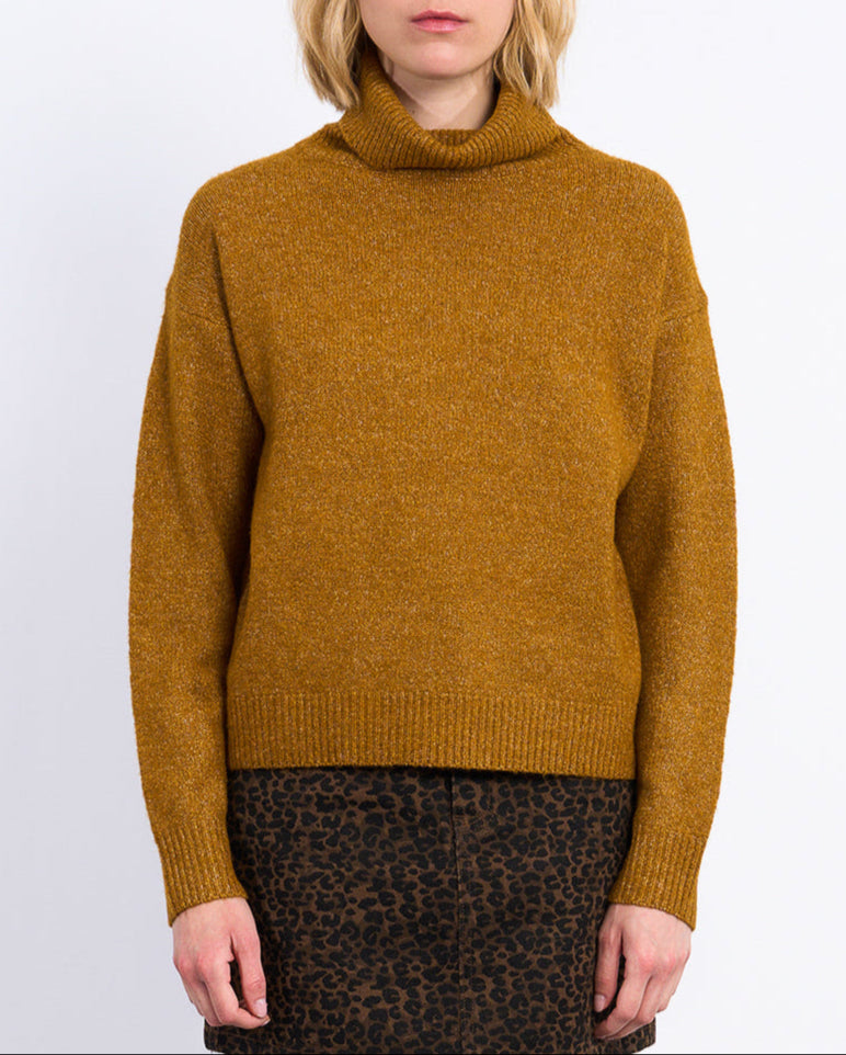 Cozy Turtleneck Sweater in Mustard