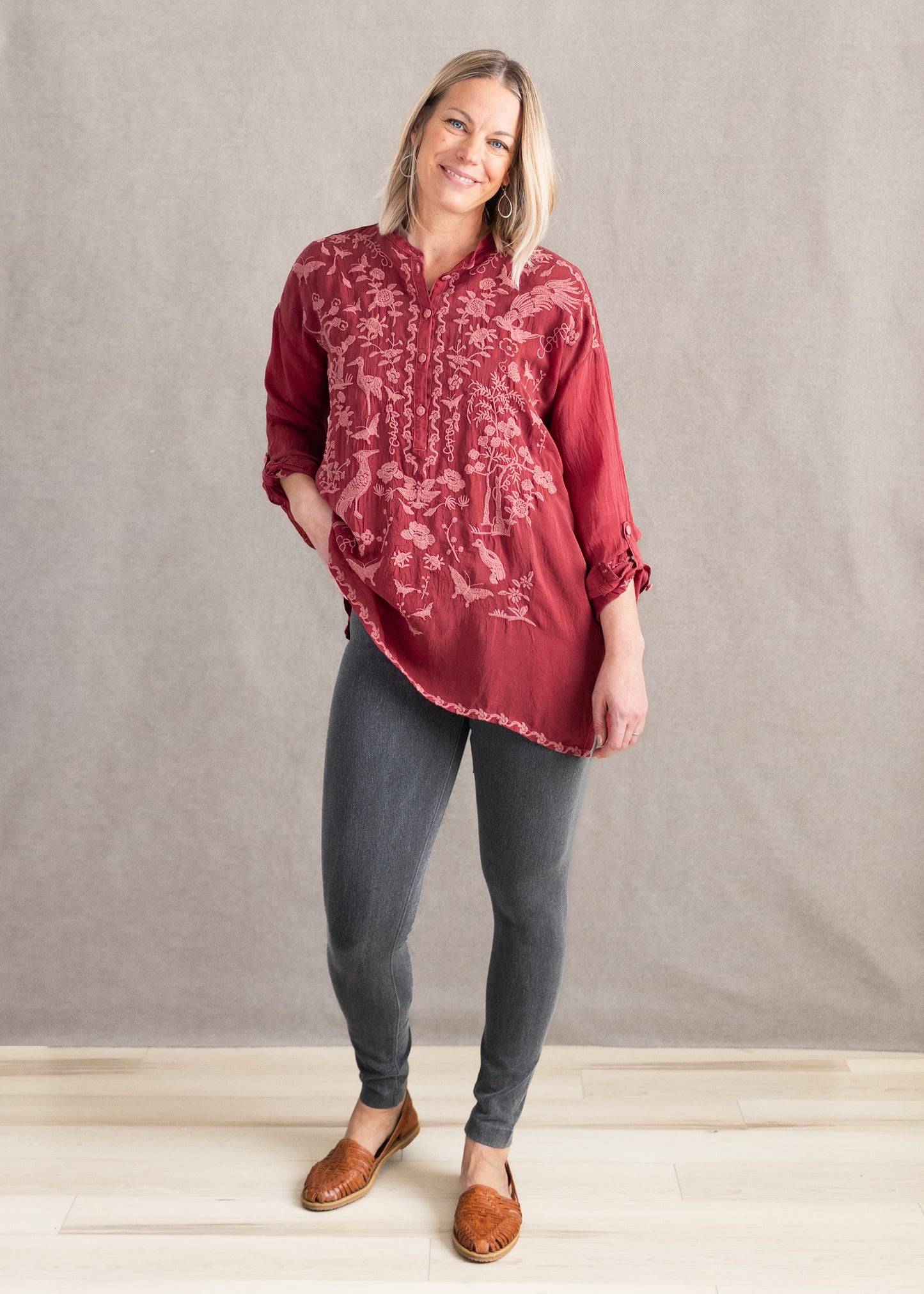 Denim Legging in Mid Grey | Lysse