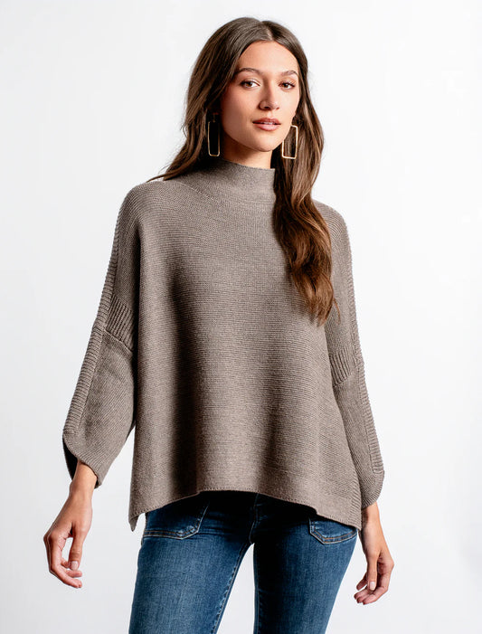 Boho One Size Sweater in Heather Brown | Kerisma