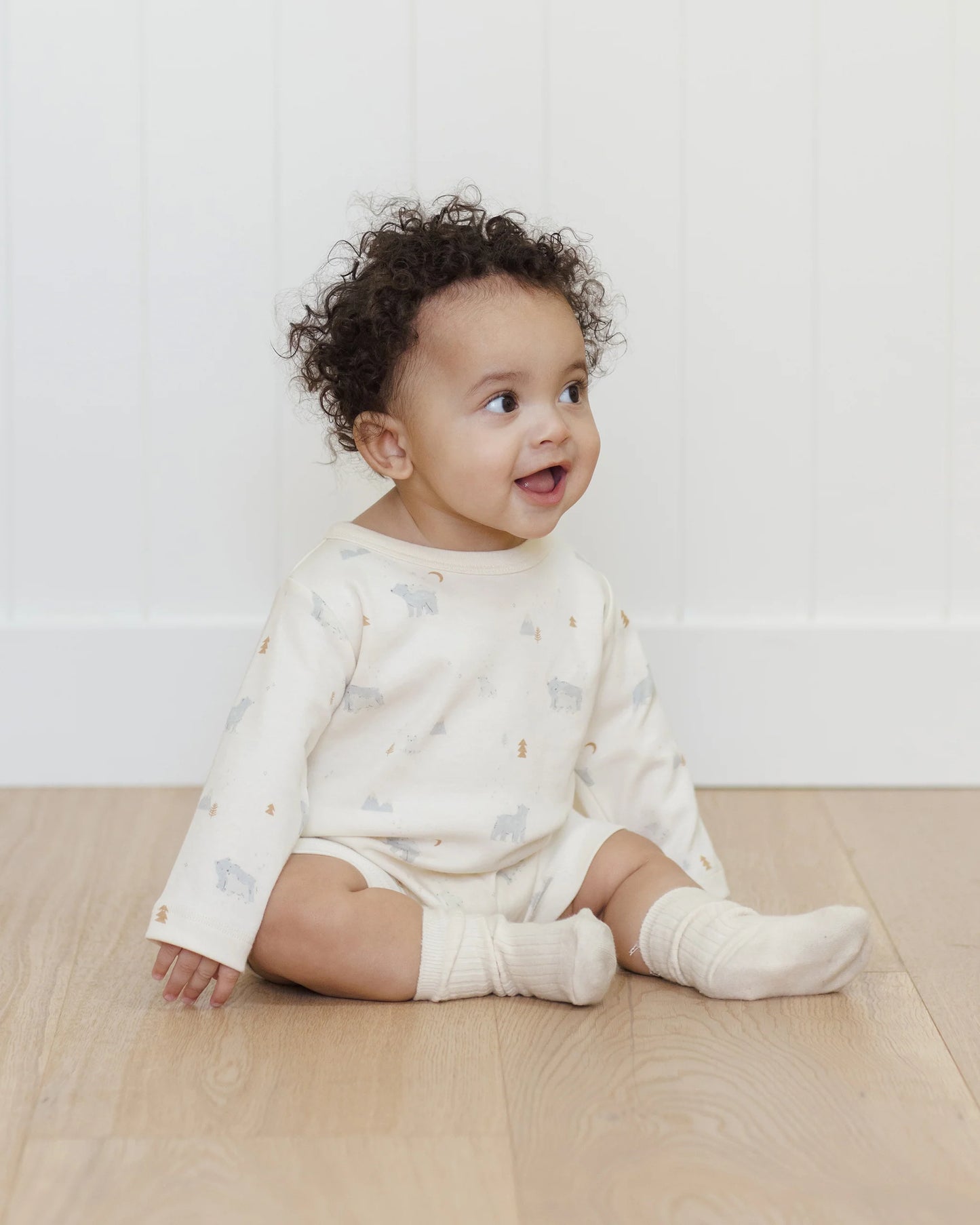 Polar Bears Long Sleeve One Romper