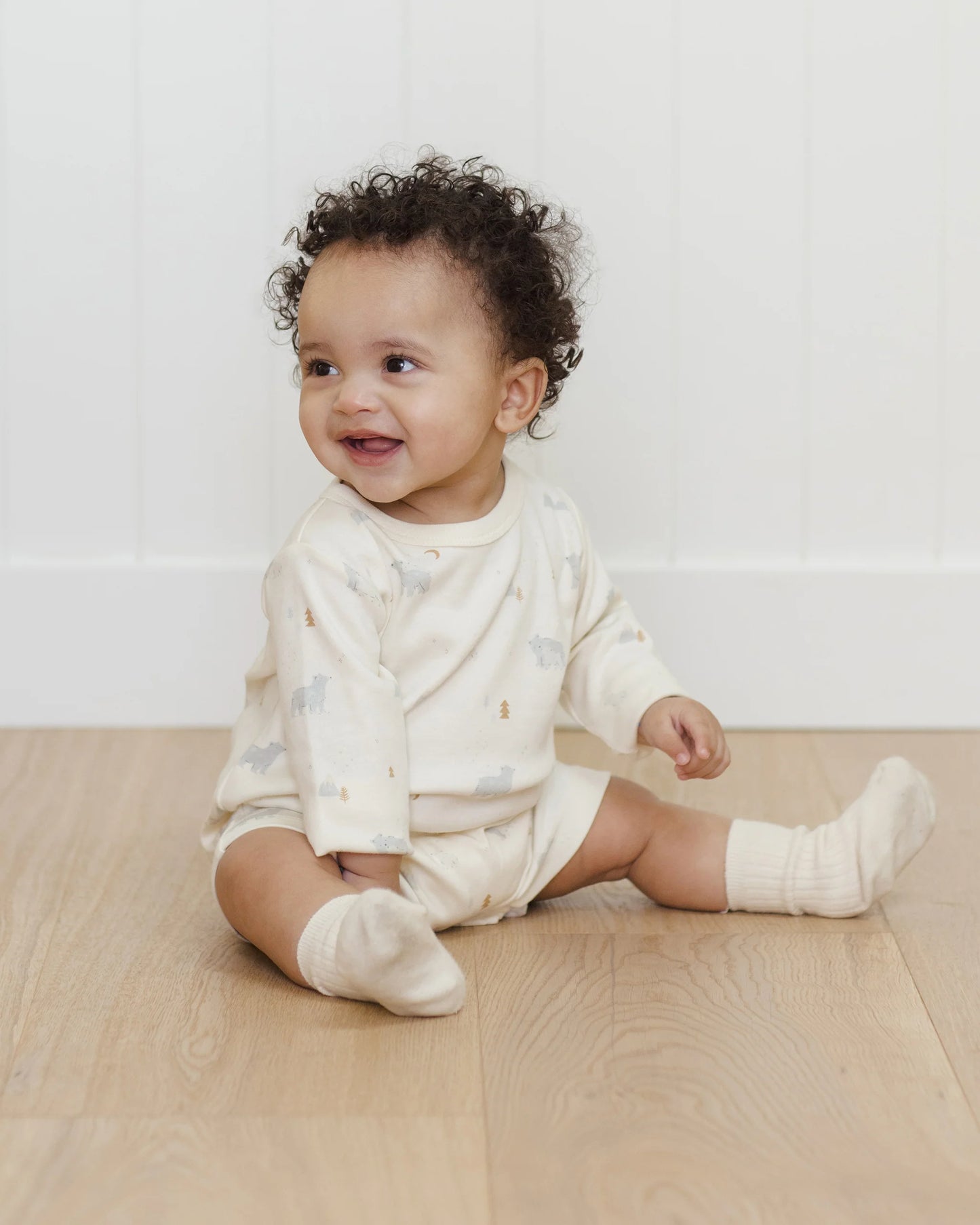 Polar Bears Long Sleeve One Romper