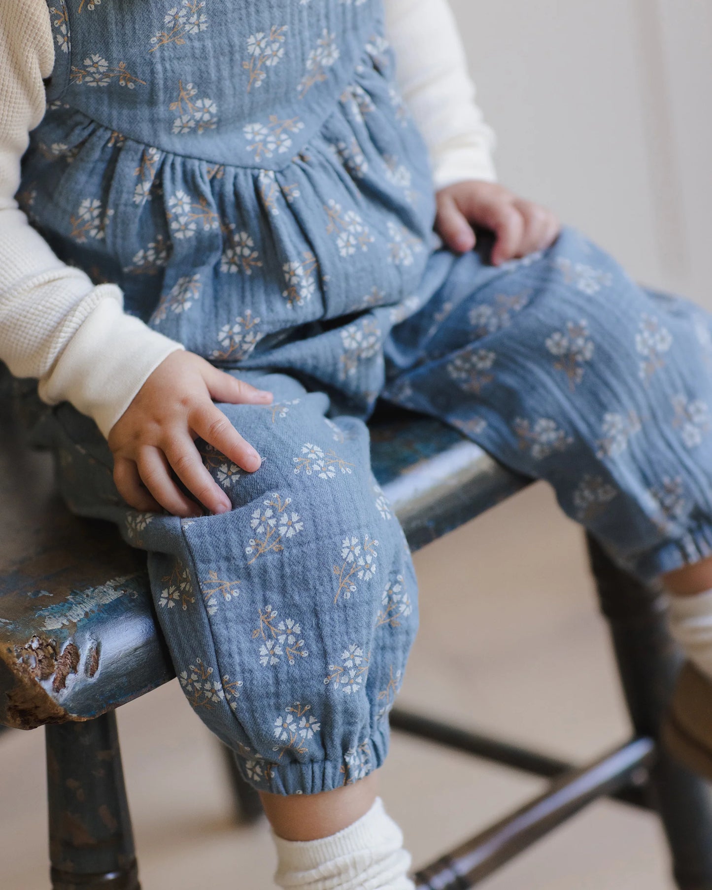 Blue Floral Maisie Overalls