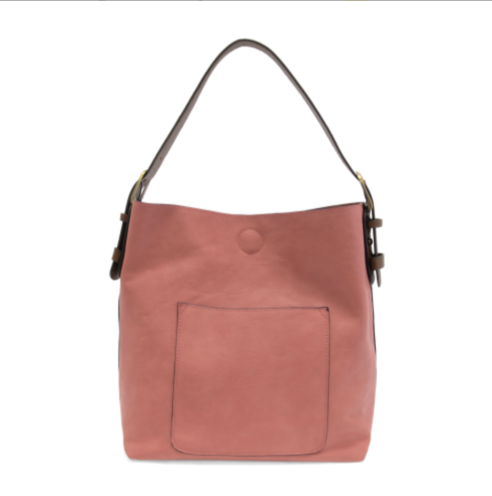 Hobo Handle Handbag in Clay Pink