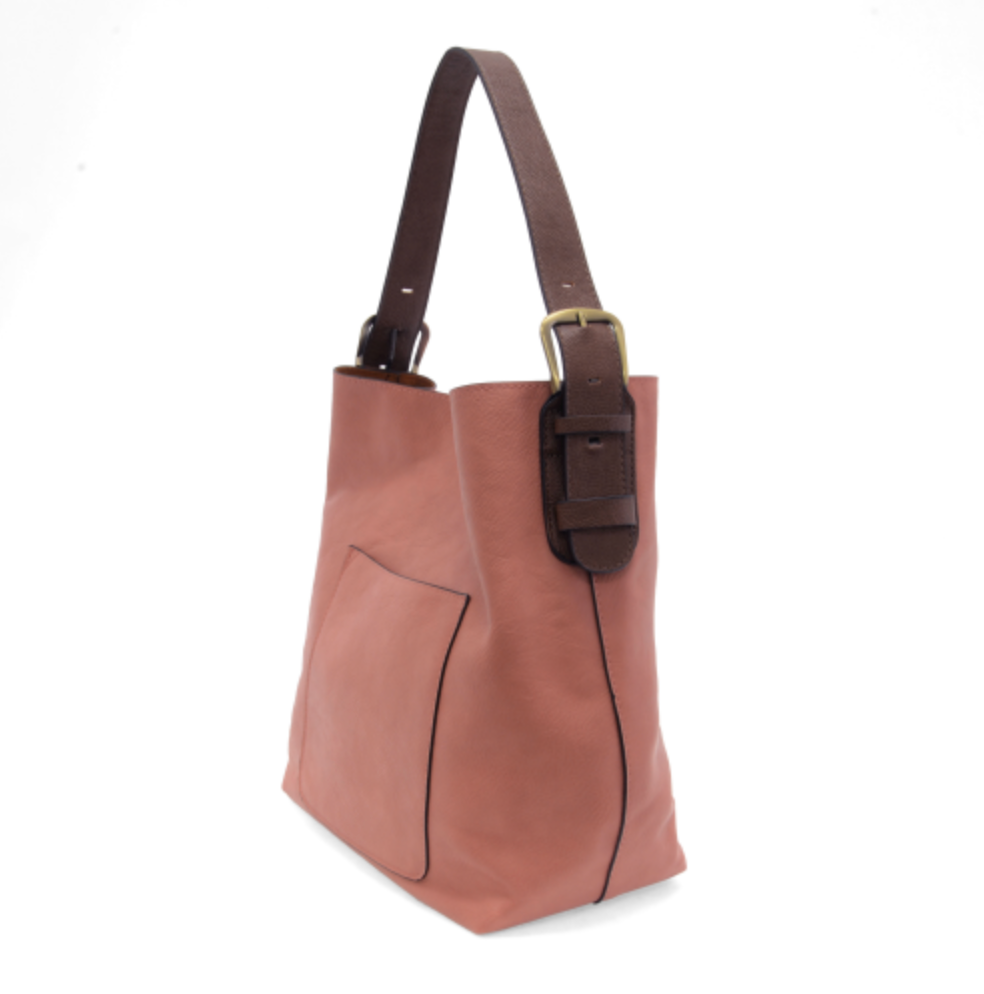 Hobo Handle Handbag in Clay Pink
