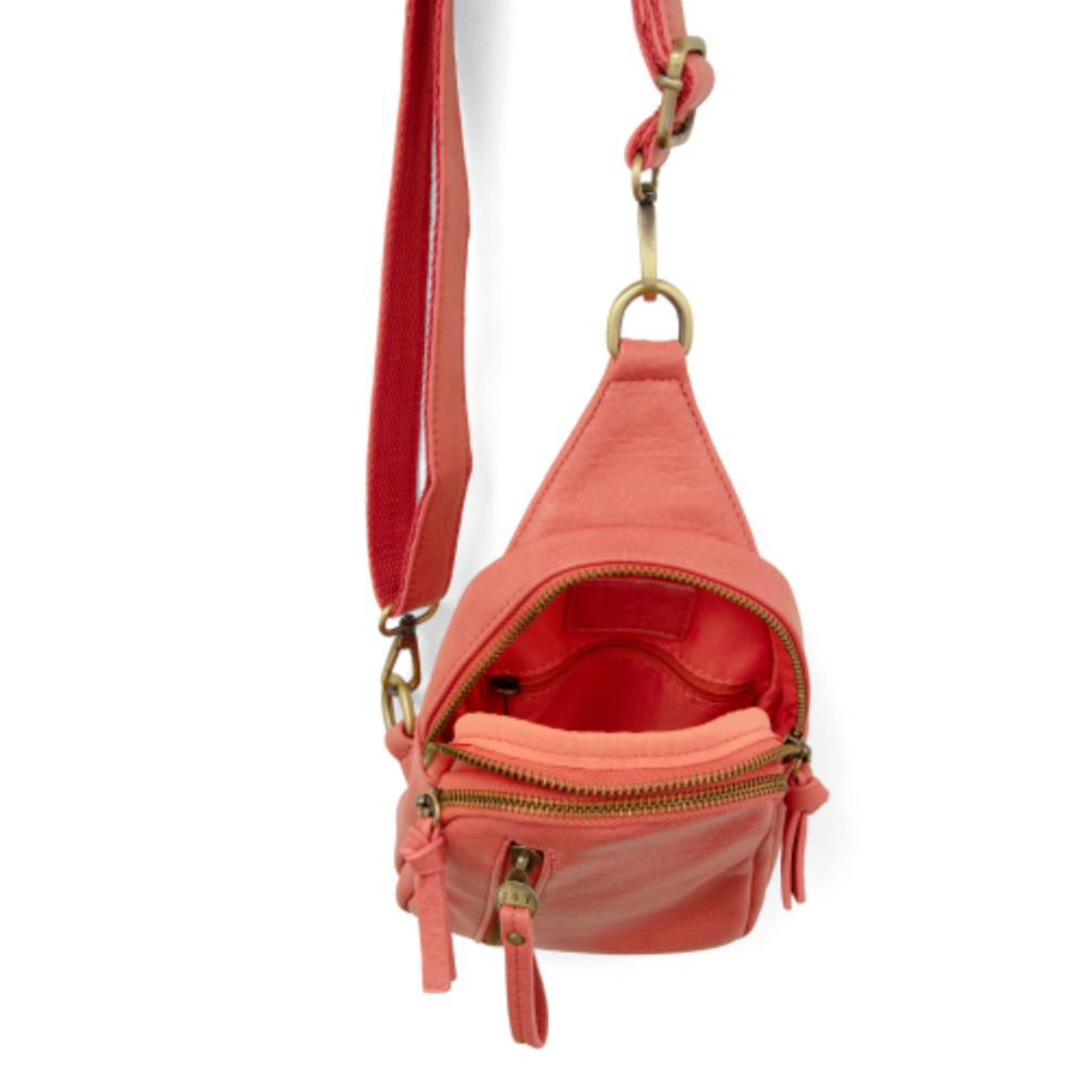 Skyler Sling Bag in Coral