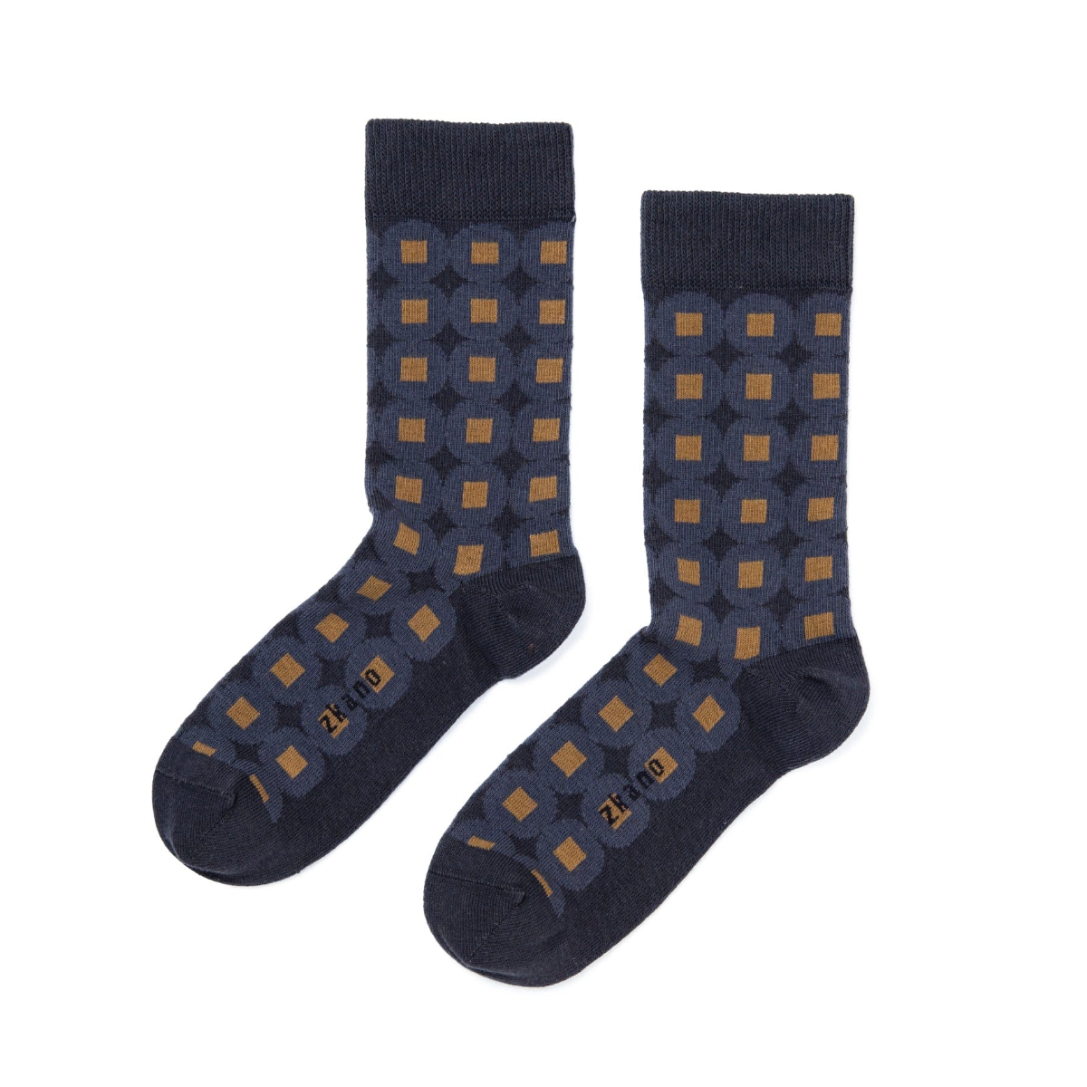 Mid Century Crew Socks in Black