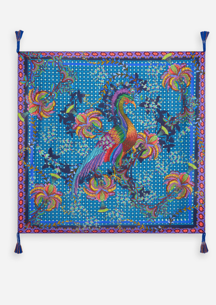 Thalassa Square Silk Scarf | Johnny Was