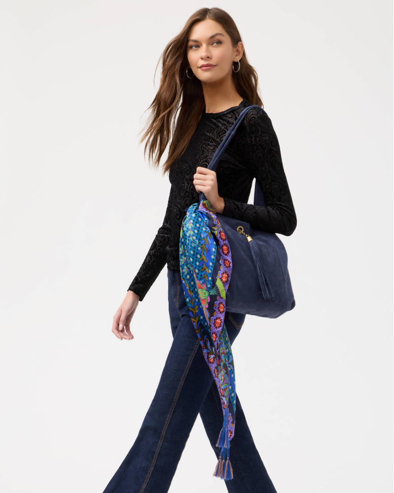 Thalassa Square Silk Scarf | Johnny Was