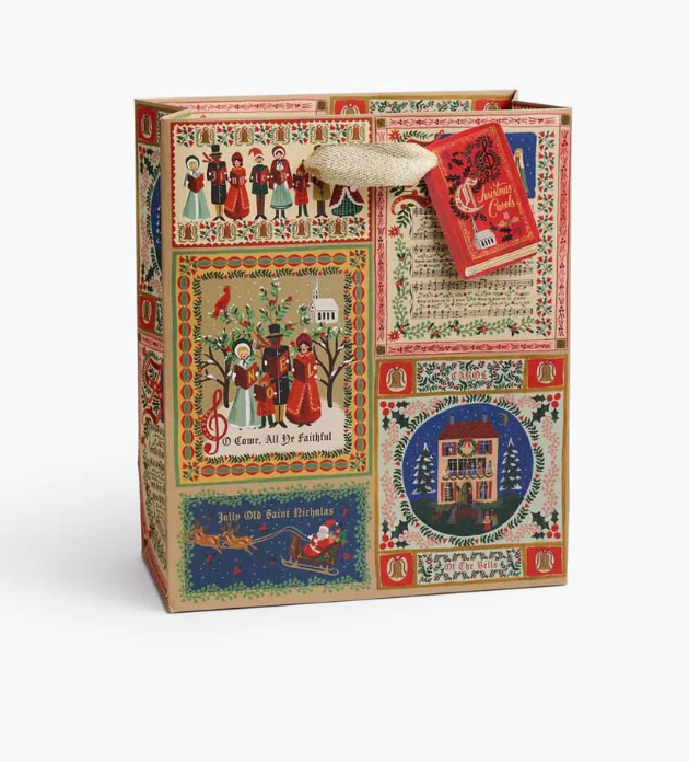 Medium Christmas Carols Gift Bag