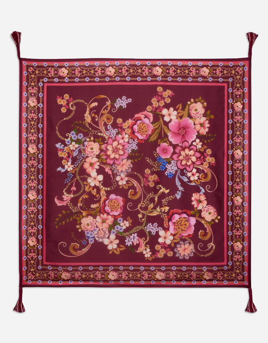 Rolanda Square Silk Scarf | Johnny Was