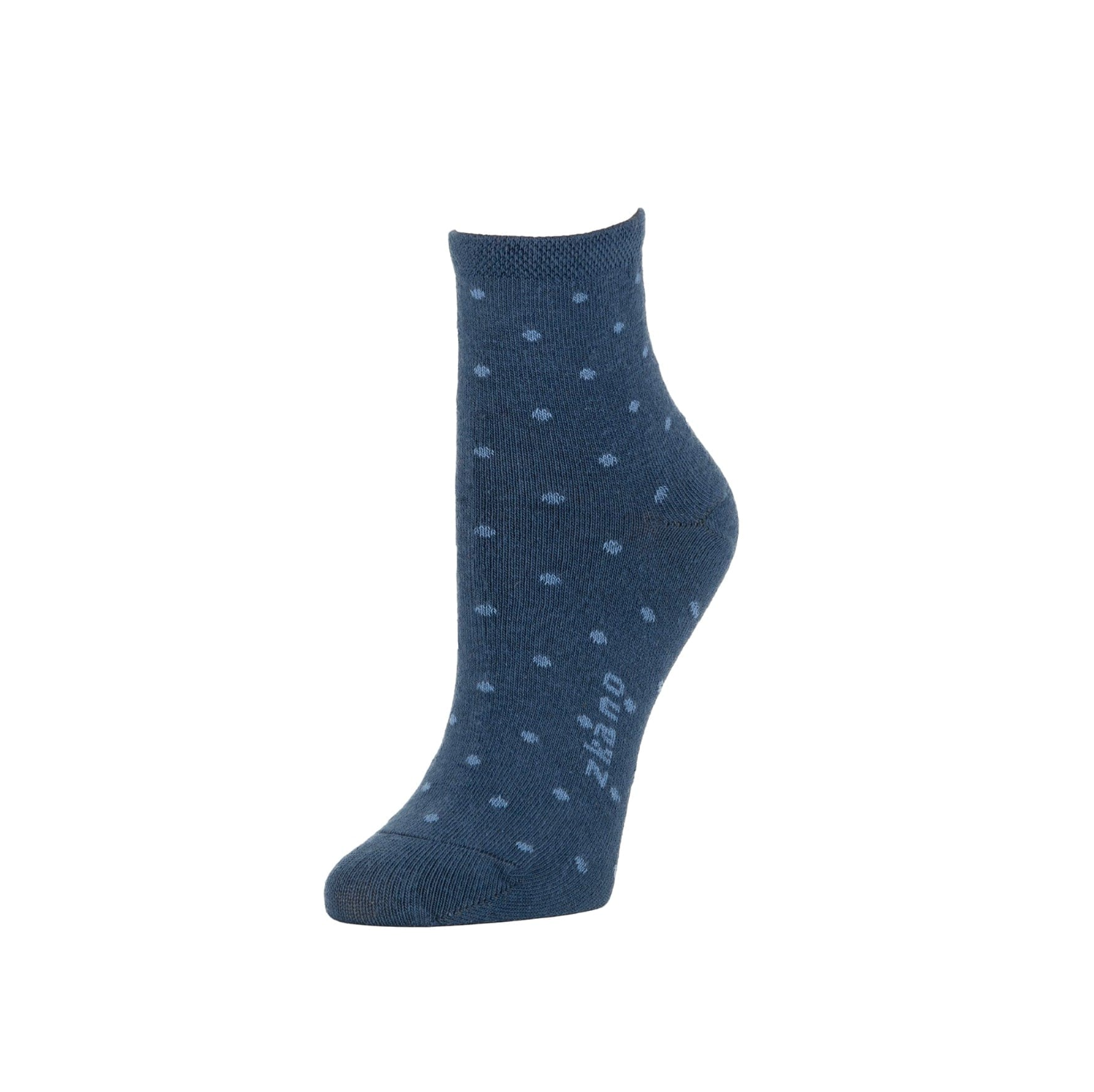 Polka Dot Anklet Socks in Navy