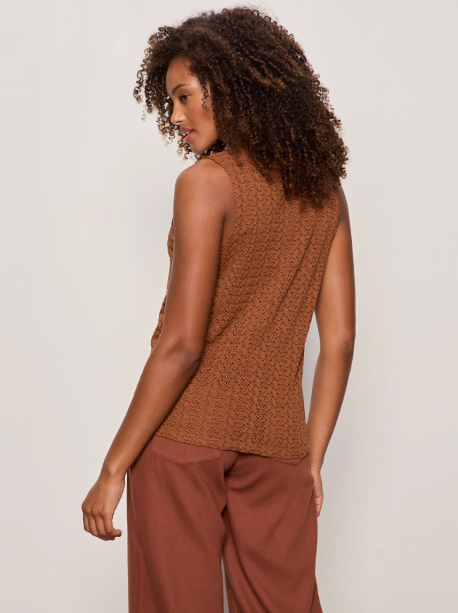 Button Front Tank in Clay | Sanctuary