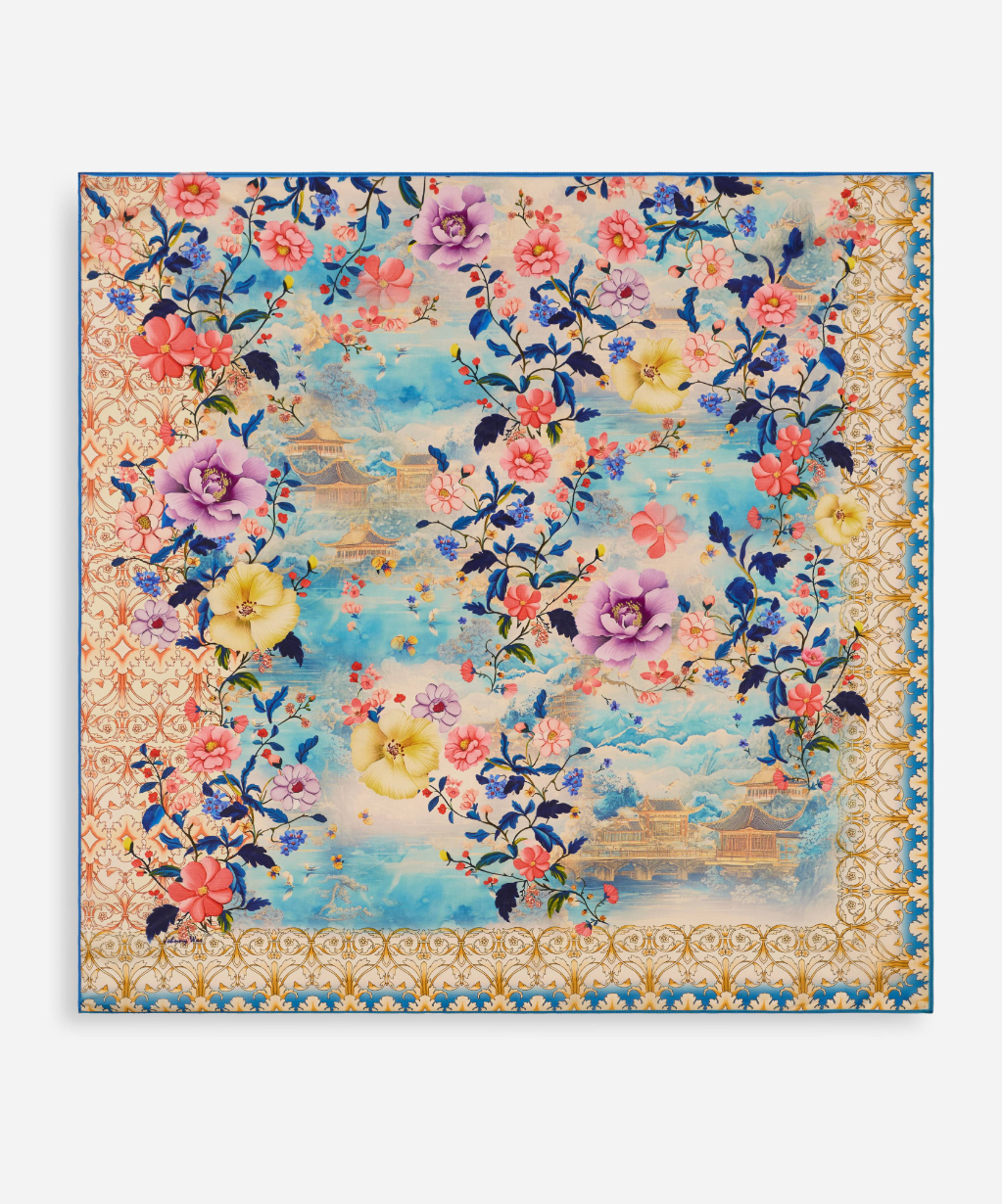 Chemis Medium Square Silk Scarf | Johnny Was