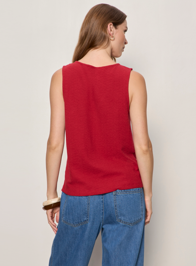 Easy Textured Tank in Red | Sanctuary