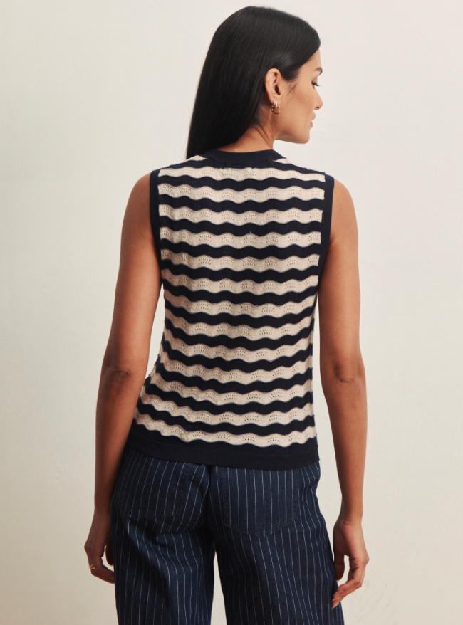 Squiggle Stripe Knit Shell | Sanctuary