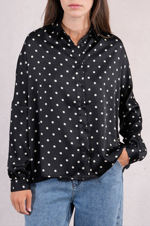 Black & White Polka Dot Blouse