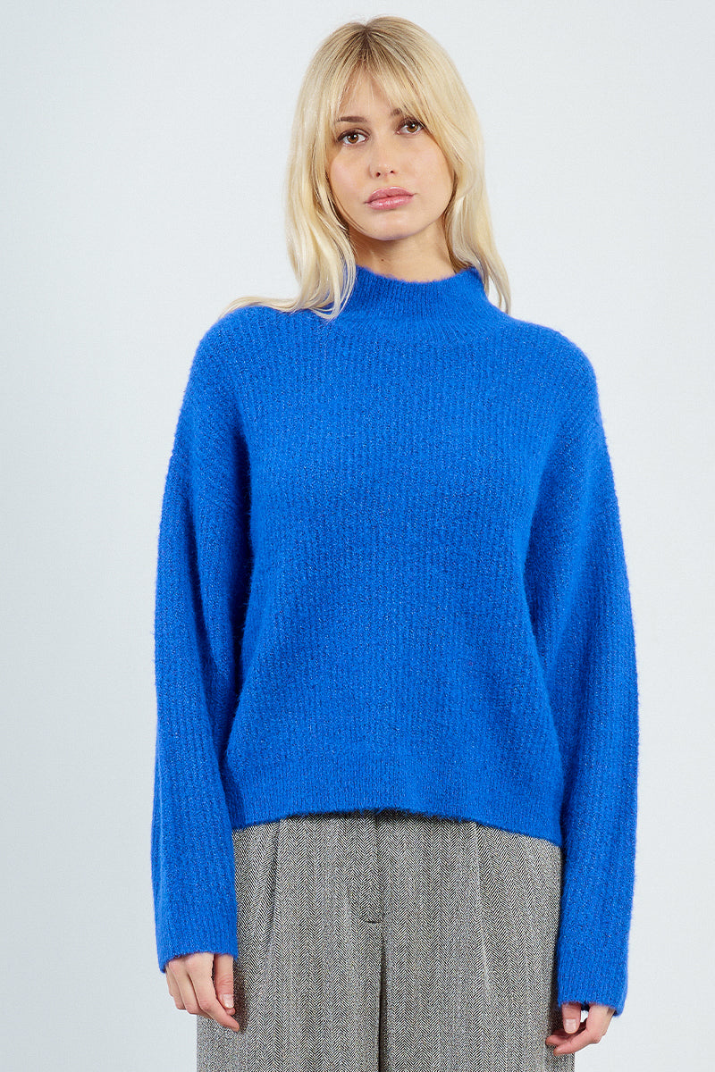 Cozy Turtleneck Sweater in Royal Blue