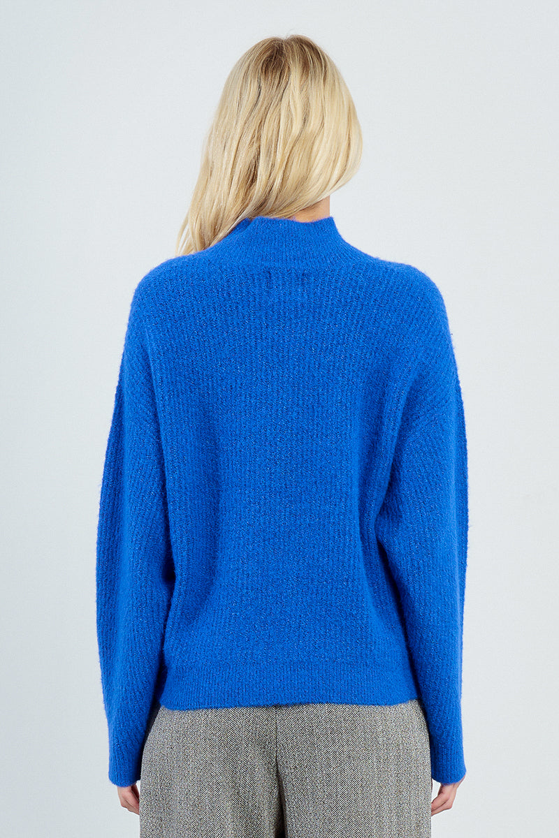 Cozy Turtleneck Sweater in Royal Blue