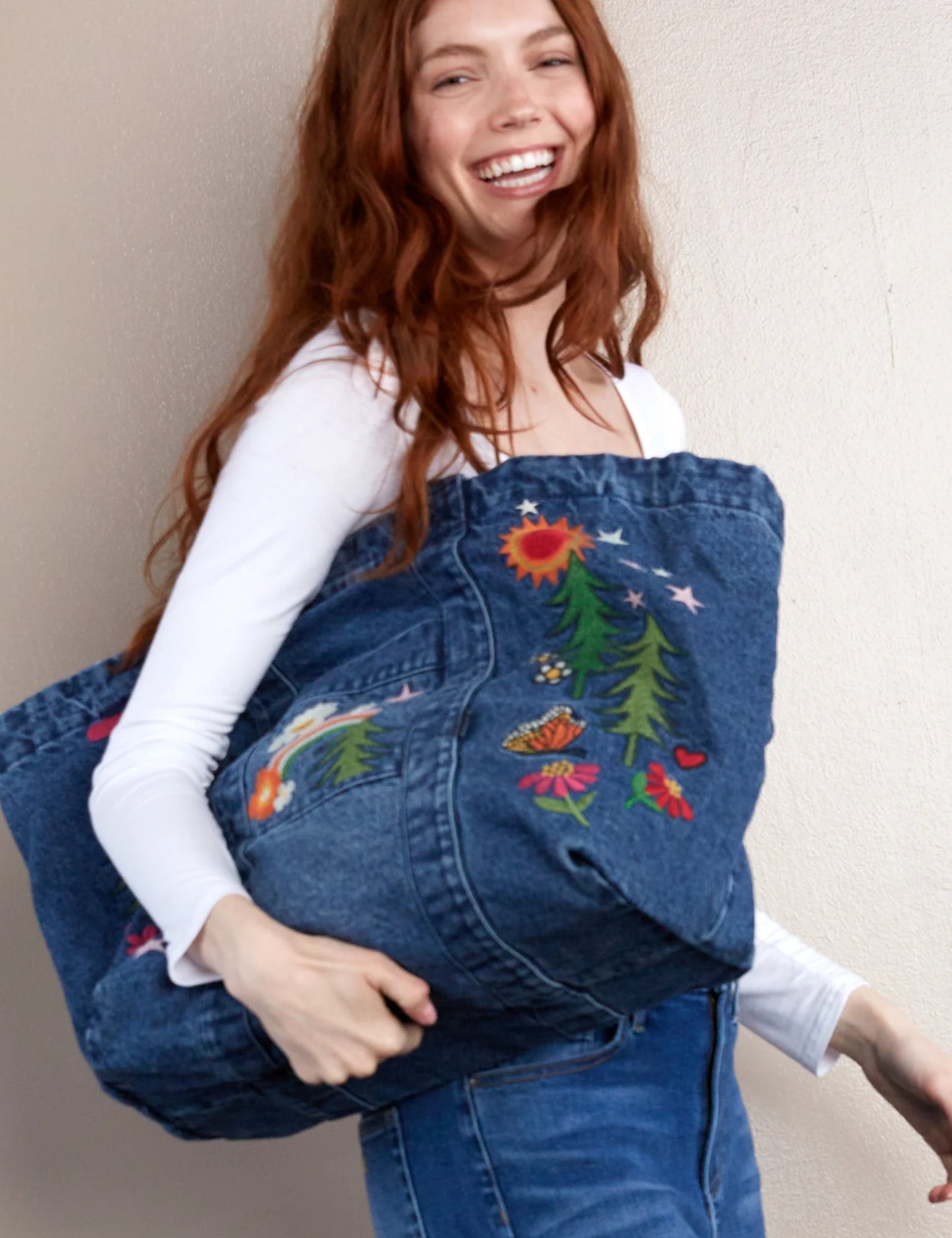 Happy Place Denim Tote | Billy T