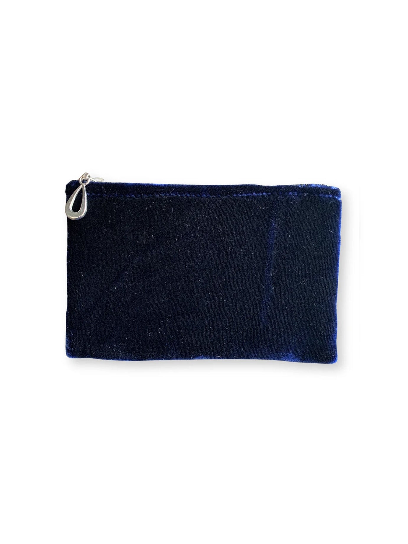 Silk Velvet Coin Purse in Indigo