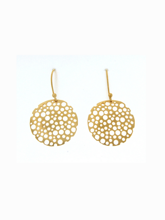 Round Gold Dots Earrings | Manjusha