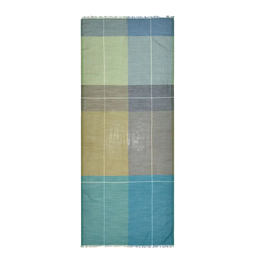 Geoffrey Plaid Scarf in Blue