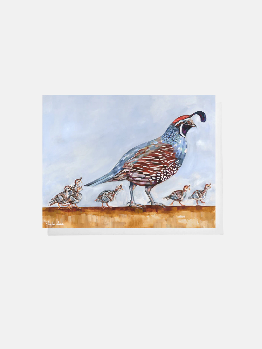 Quail Family Card