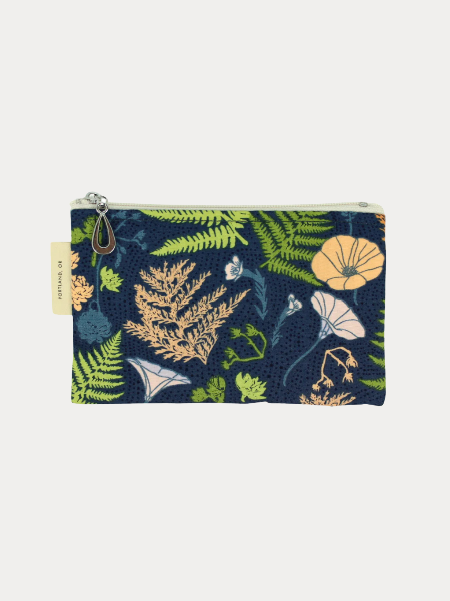 Navy Fern Coin Purse