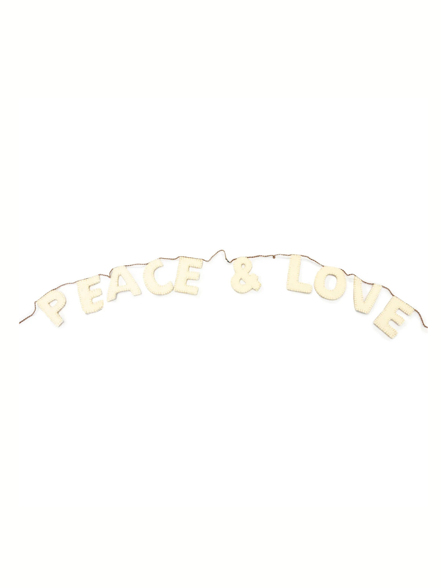 Felt Peace & Love Garland