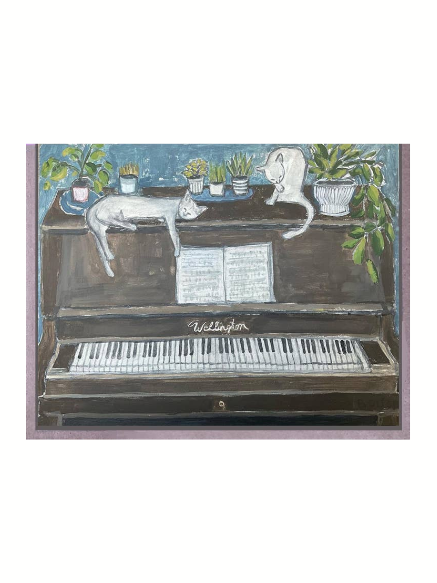 Cats on Piano Card