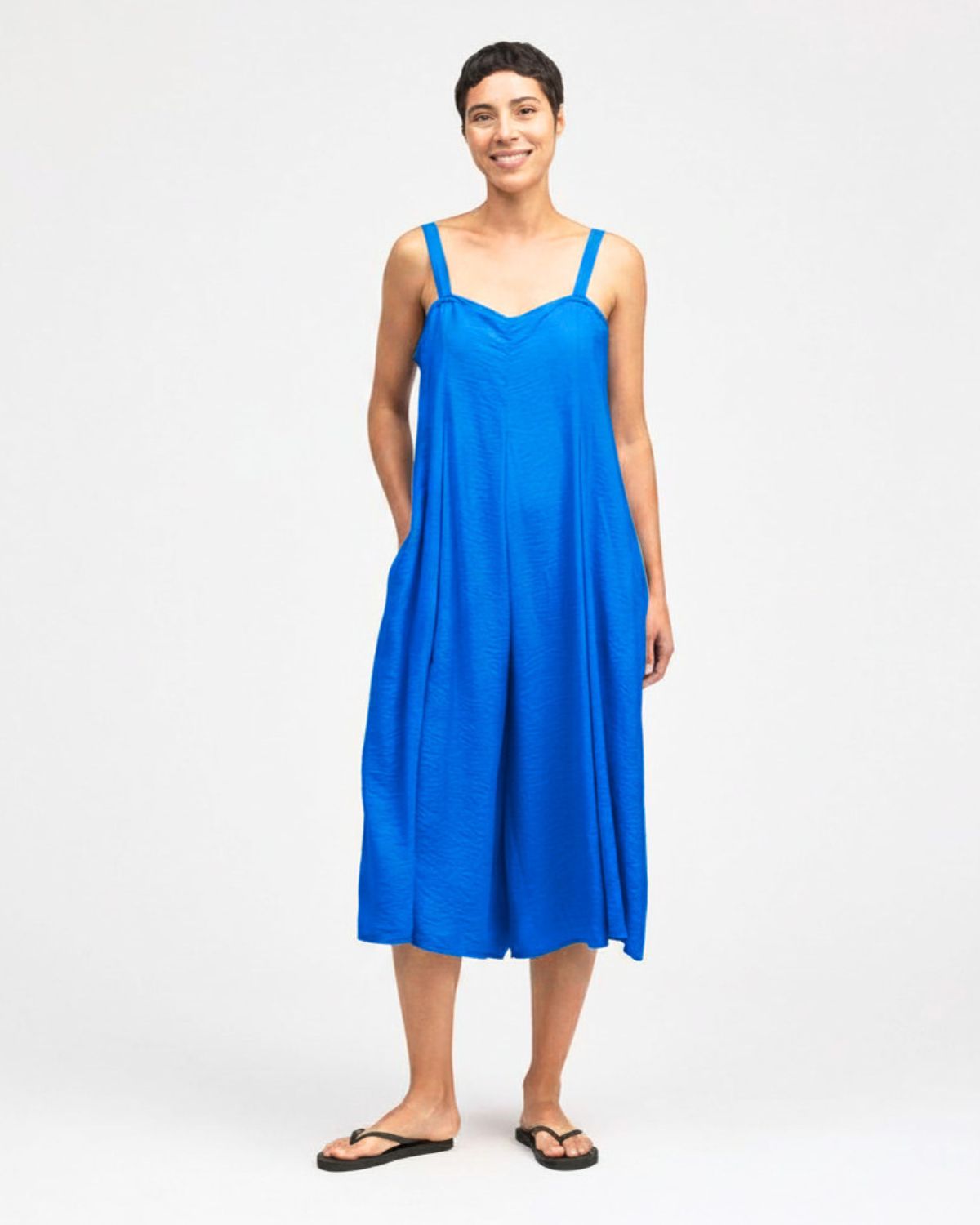 Parachute Crop Jumpsuit in Vivid Blue | Cut•Loose
