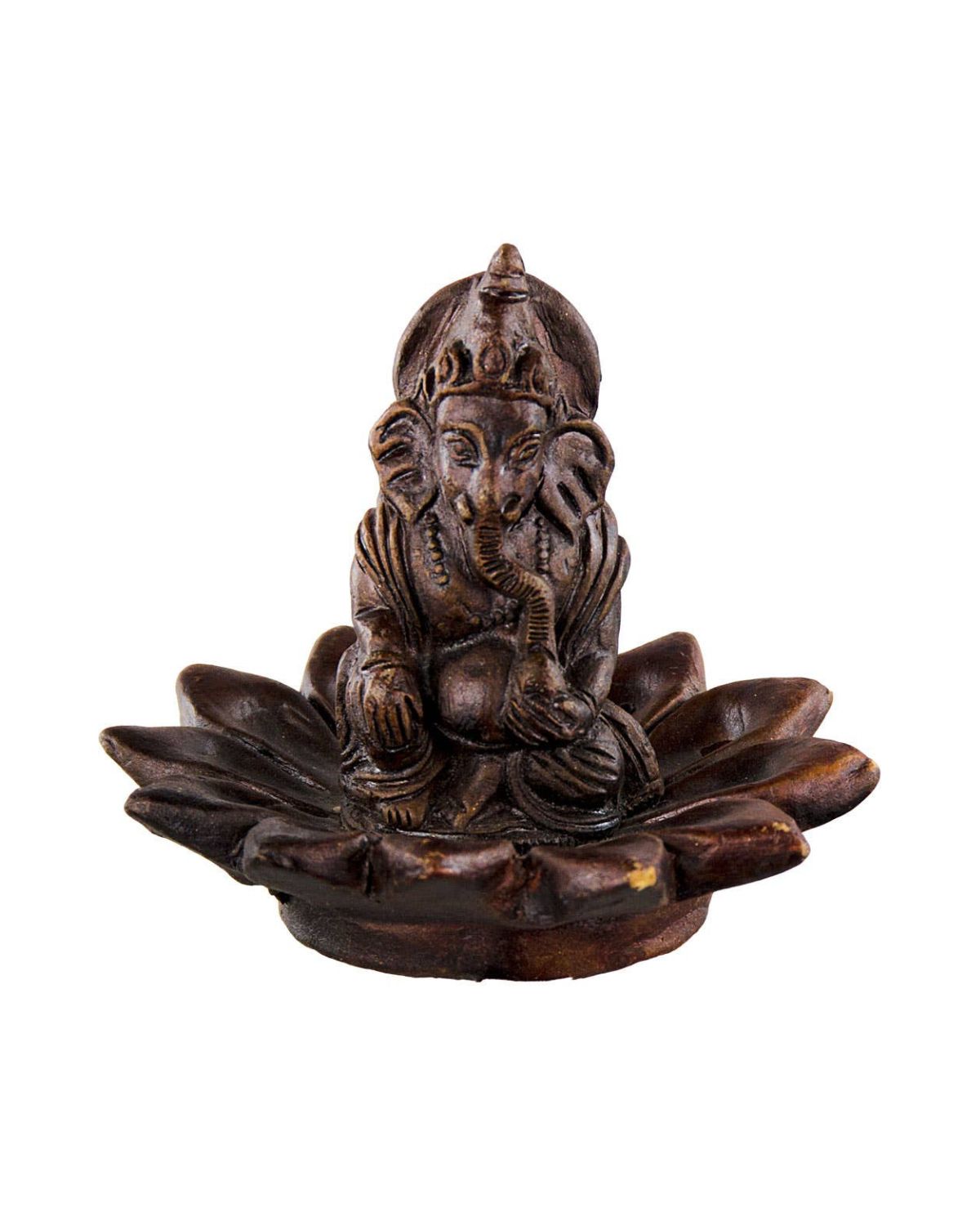 Ganesh on Lotus Incense Holder