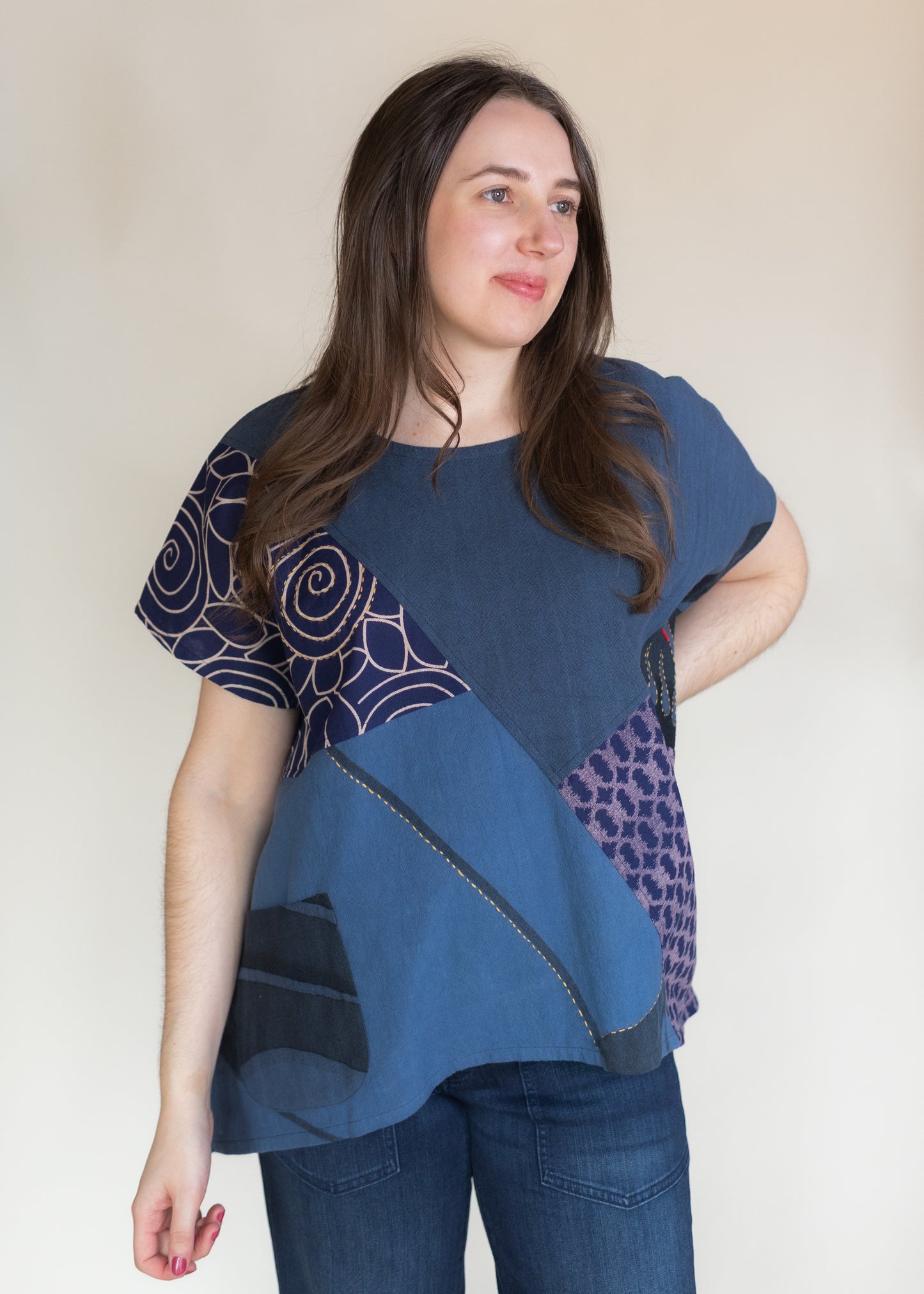 Kasur Batik Pullover in Blue | Yaza