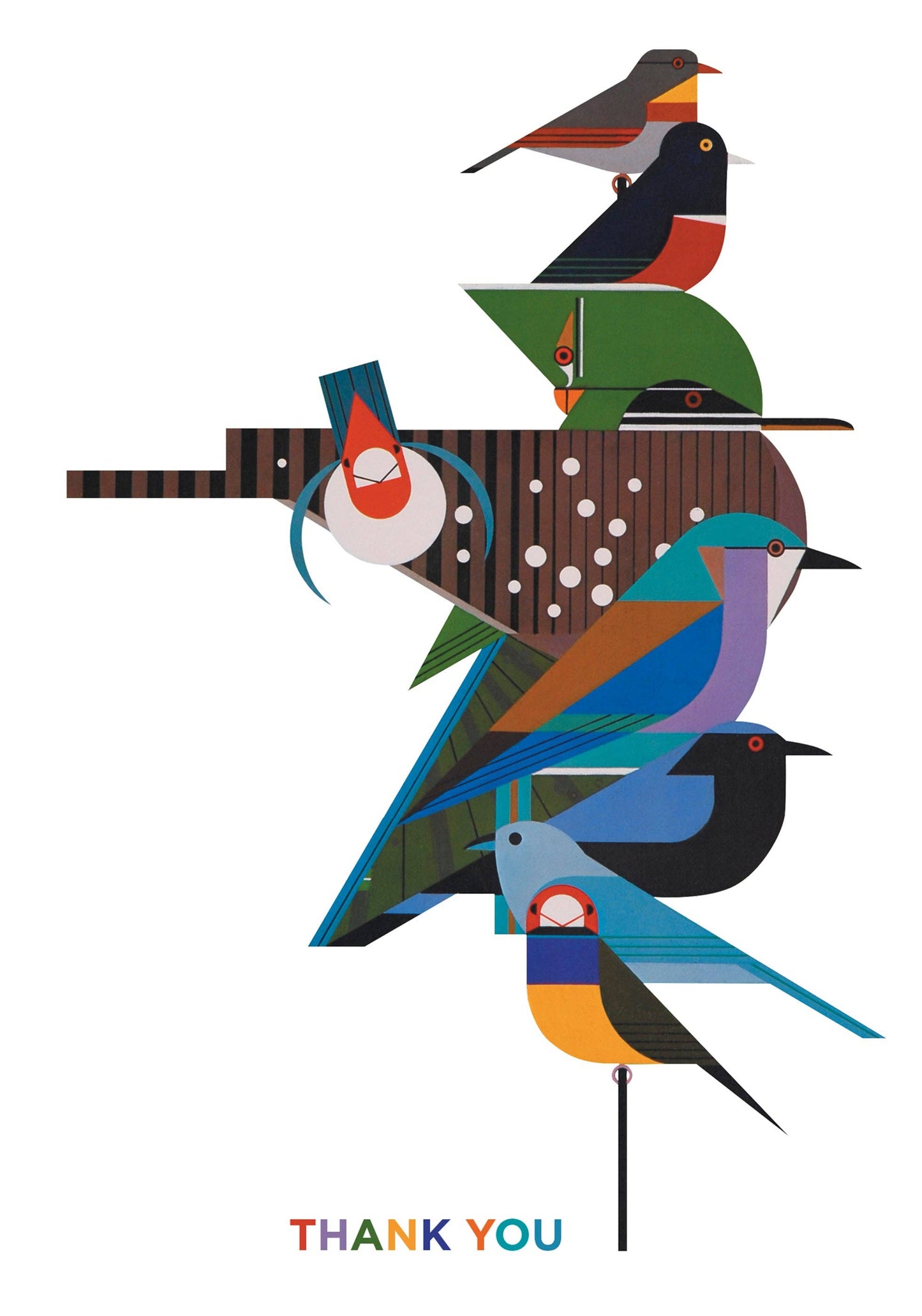 Charley Harper: Rainforest Birds Boxed Thank You Cards
