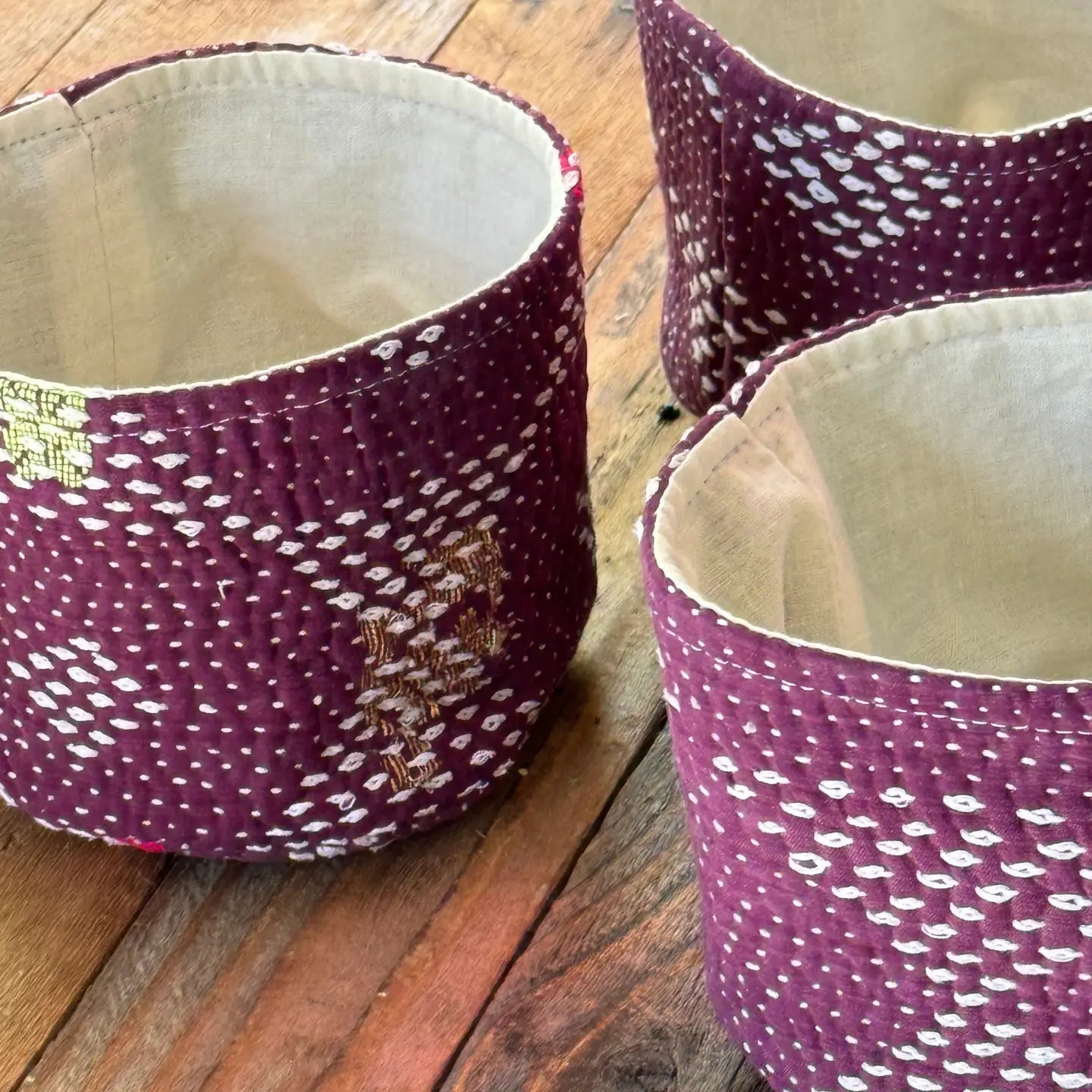 Purple Kantha Container