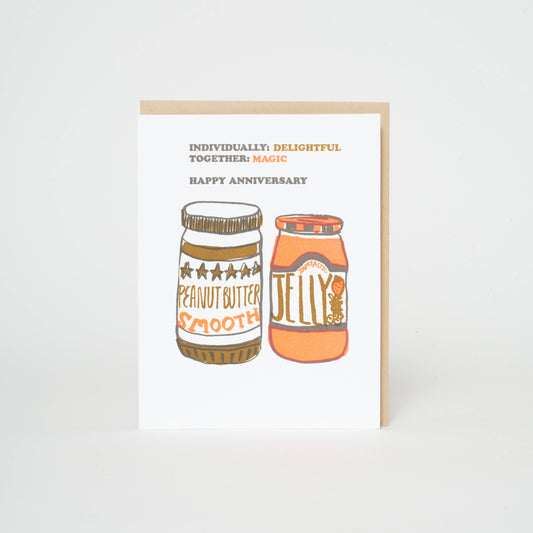 PB&J Anniversary Letterpress Card
