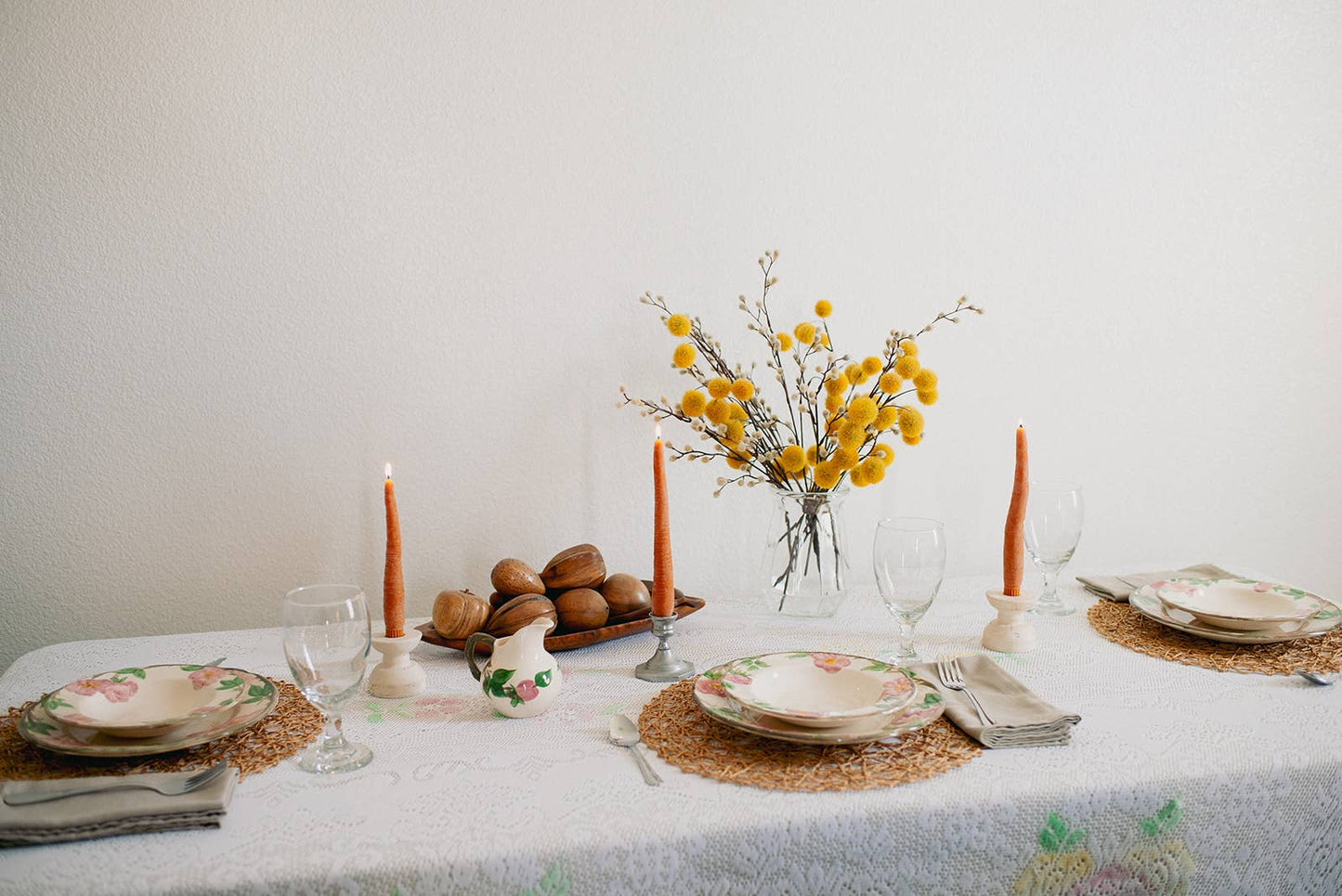 Carrot Taper Candle Set of 2