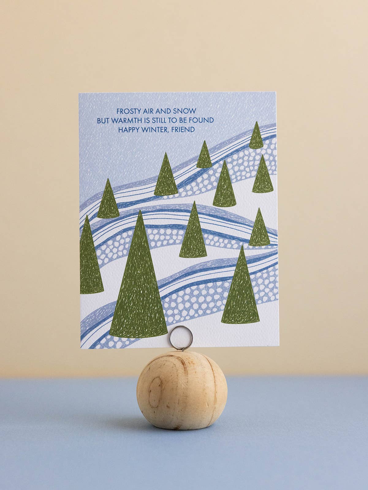 Snowy Hilltops Holiday Card