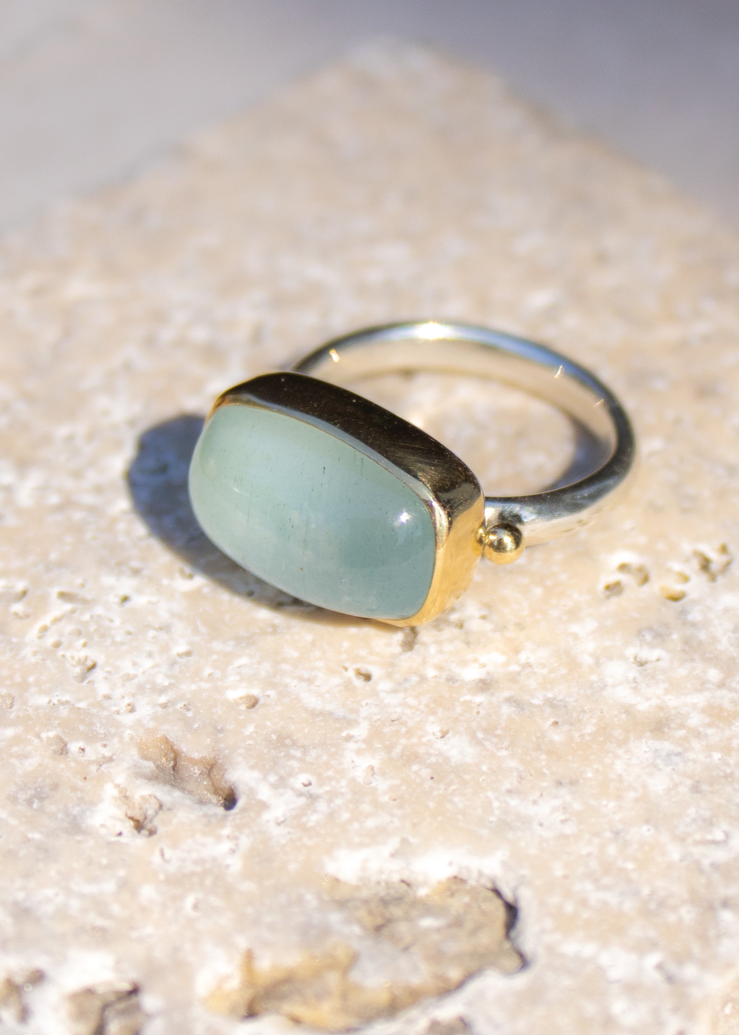 Rectangle Aquamarine Ring | Linda Blumel