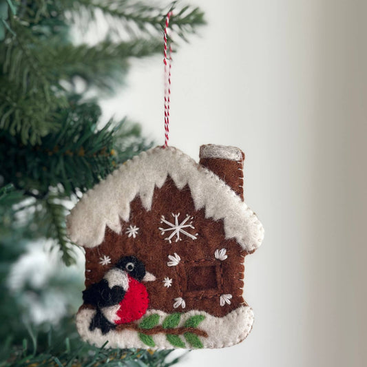 Felt Gingerbread House Ornament