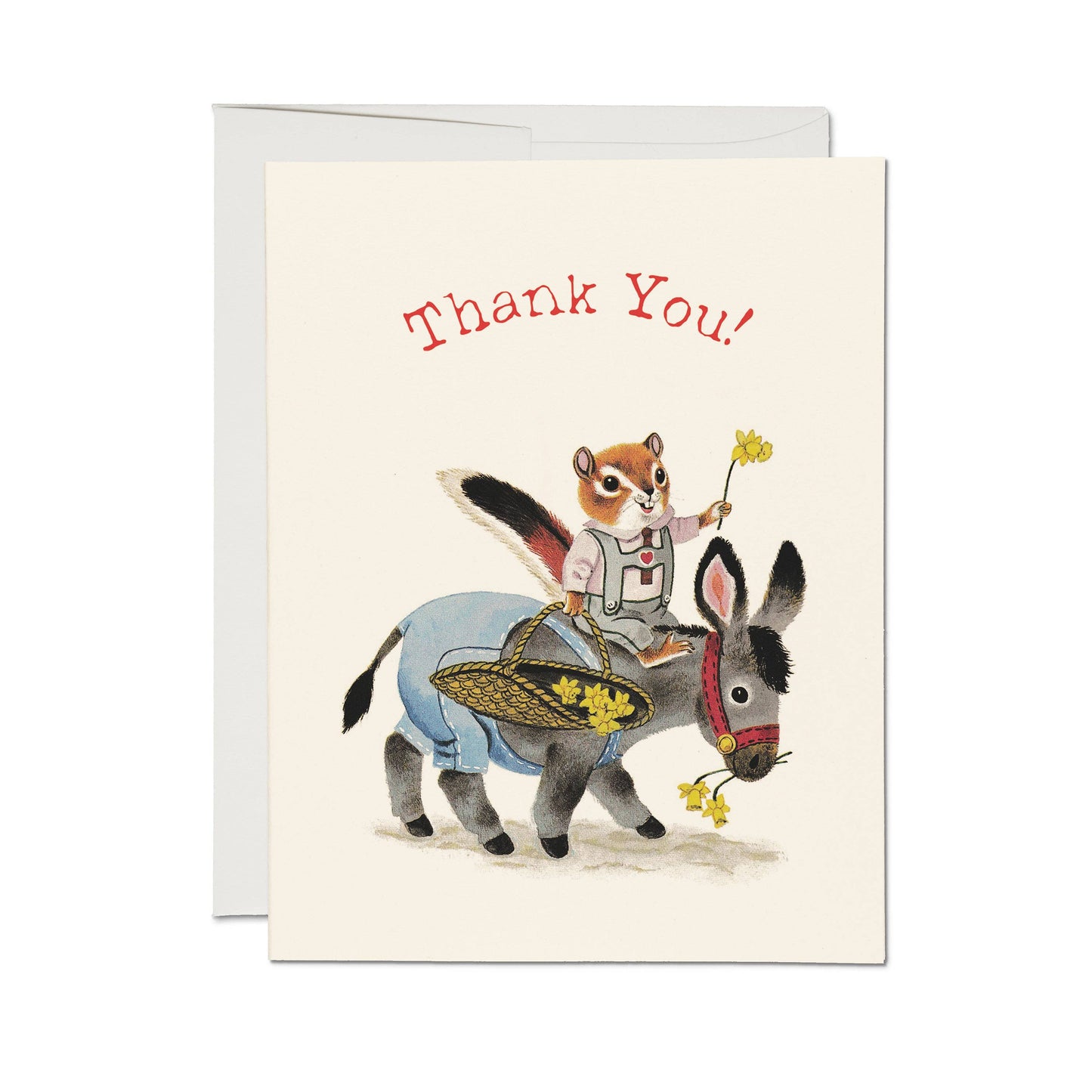 Richard Scarry Chipmunk and Donkey Thank You Card
